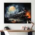 thumbnail image 1 of Designart "Union Station Noir Black Train Station II" Performing Arts Framed Wall Art - Modern Farmhouse Black Transportation Train Entryway Framed Wall Art Print, 1 of 6