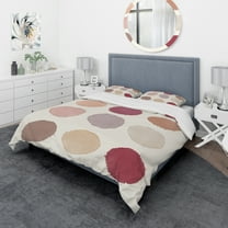 Designart 'Unique Beige Circle Designs' Geometric Duvet Cover Set