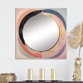thumbnail image 1 of Designart "Universal Flourishing Pastel Accordance" Abstract Spirals Square Mirror For Wall Decor - Large Gold Square Mirror Printed Wall Decor - Transitional Square Living Room Mirror, 1 of 5