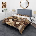 thumbnail image 1 of Designart "Universes Aged in Barrels V" Abstract Bedding Covert Set - Modern Brown Bed Set With 2 Shams, 1 of 6