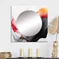 thumbnail image 1 of Designart "Untamed Commitments Abstract Gold Undulation Rosy And Black I" Abstract Painting Square Mirror For Wall Decor - Large Gold Square Printed Wall Mirror Art - Square Modern Wall Mirror, 1 of 5
