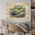 thumbnail image 1 of Designart "Untamed Snake II" Animals Print on Natural Pine Wood, 1 of 5