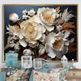 thumbnail image 1 of Designart "Unveiled Beauty Of Peonies I" Peonies Floater Framed Wall Art Prints, 1 of 5