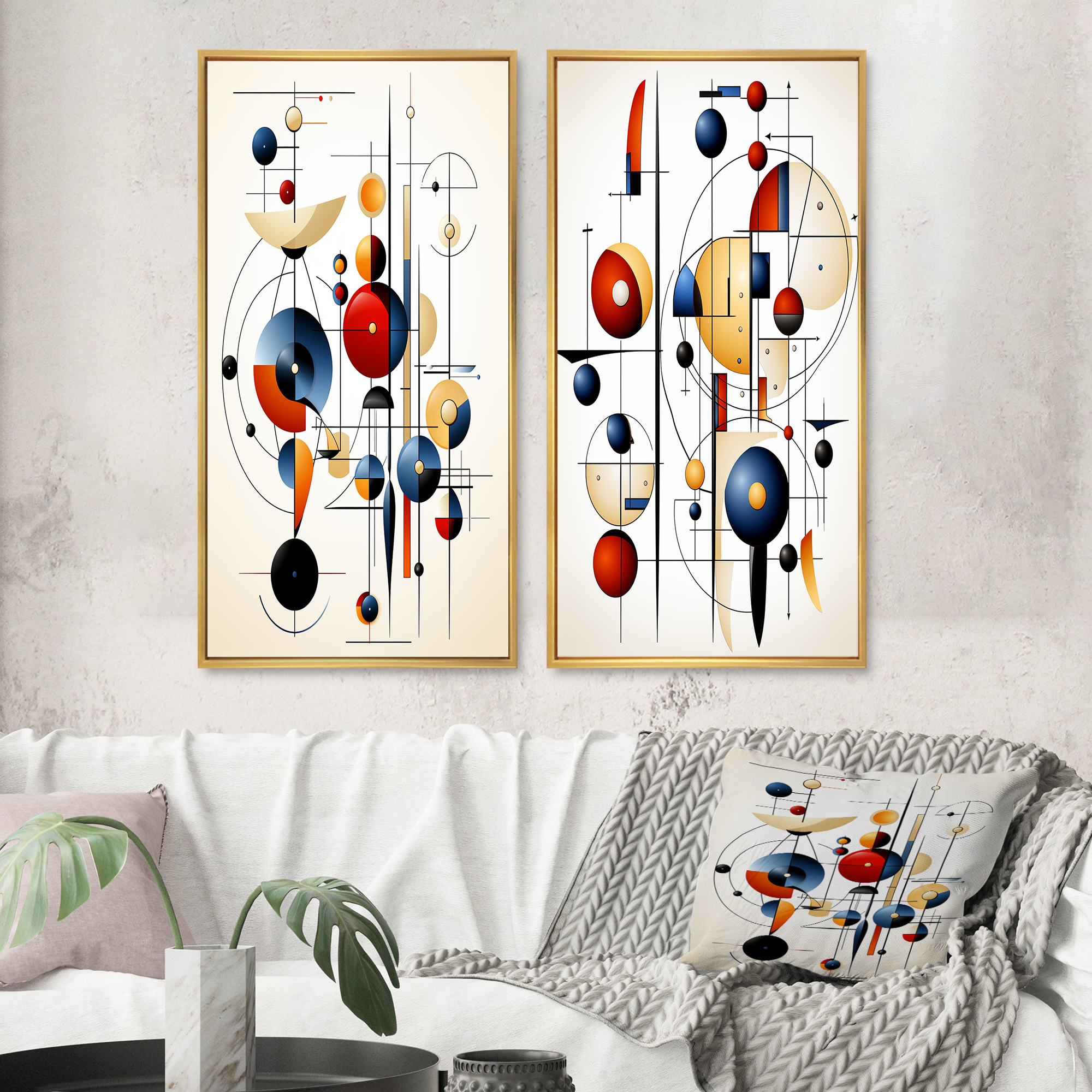 Designart "Unveiling Secrets Minimalist Geometry I" Modern Geometric