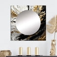 thumbnail image 1 of Designart "Upcoming Bliss Intense Textured Gilt and Black II" Abstract Painting Square Mirror For Wall Decor - Large Gold Square Mirror Printed Wall Decor - Modern Square Living Room Mirror, 1 of 5