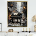 thumbnail image 1 of Designart "Upright Urban Piano I" Music Floater Framed Wall Art Living Room, 1 of 1