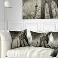 thumbnail image 1 of Designart Upward View of Brooklyn Bridge - Cityscape Photo Throw Pillow - 16x16, 1 of 5