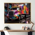 thumbnail image 1 of Designart "Urban Art Semi Truck I" Truck Floater Framed Wall Art Prints, 1 of 5