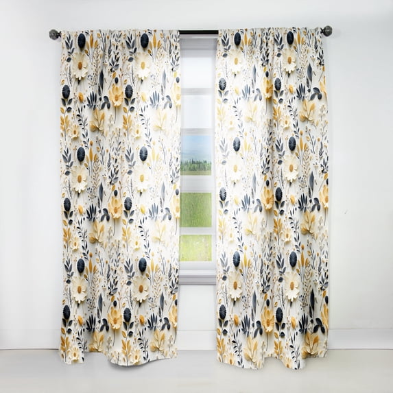 Designart "Urban Fern Wanderer I" Fern Room Darkening Single Curtain Panel