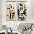 thumbnail image 1 of Designart "Urban Groove Garden Abstract Geometry I" Modern Geometric Framed Wall Art Set Of 2 - Modern White Framed Wall Art Set Of 2, 1 of 6