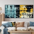 thumbnail image 1 of Designart "Urban Odyssey in Collages II" Extra Large Abstract Framed Wall Art - Transitional Yellow Abstract Collages Entryway Framed Wall Art Print, 1 of 7
