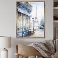 thumbnail image 1 of Designart "Urban Parisian Street in Grey Tones I" Cityscapes Framed Wall Art - Industrial Grey Paris Entryway Framed Wall Art Print, 1 of 6