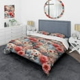 thumbnail image 1 of Designart "Urban Pink Floral Haven" Floral Bedding Covert Set - Cottage Bed Set With 2 Shams, 1 of 5