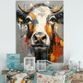 thumbnail image 1 of Designart "Urban Pop Art With A Cow I" Animals Cow Canvas Wall Art, 1 of 7