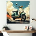 thumbnail image 1 of Designart "Urban Scooter Adventure I" Scooter Wall Art Living Room, 1 of 7