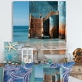 thumbnail image 1 of Designart "Urban Waterscapes With A Beach Pier I" Ocean Wall Art Prints, 1 of 7