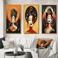 thumbnail image 1 of Designart "Urban Woman Contemporary Portrait I" Abstract Portraits Framed Wall Art Set Of 3 - Red Transitional Frame Gallery Set For Office Decor, 1 of 6
