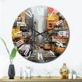 thumbnail image 1 of Designart "Urban composition I" Abstract Collages Oversized Wall Clock, 1 of 5