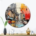 thumbnail image 1 of Designart "Urban composition II" Abstract Collages Oversized Wall Clock, 1 of 5
