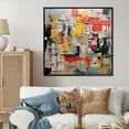 thumbnail image 1 of Designart "Urban composition III" Abstract Collages Floater Framed Canvas Print, 1 of 7