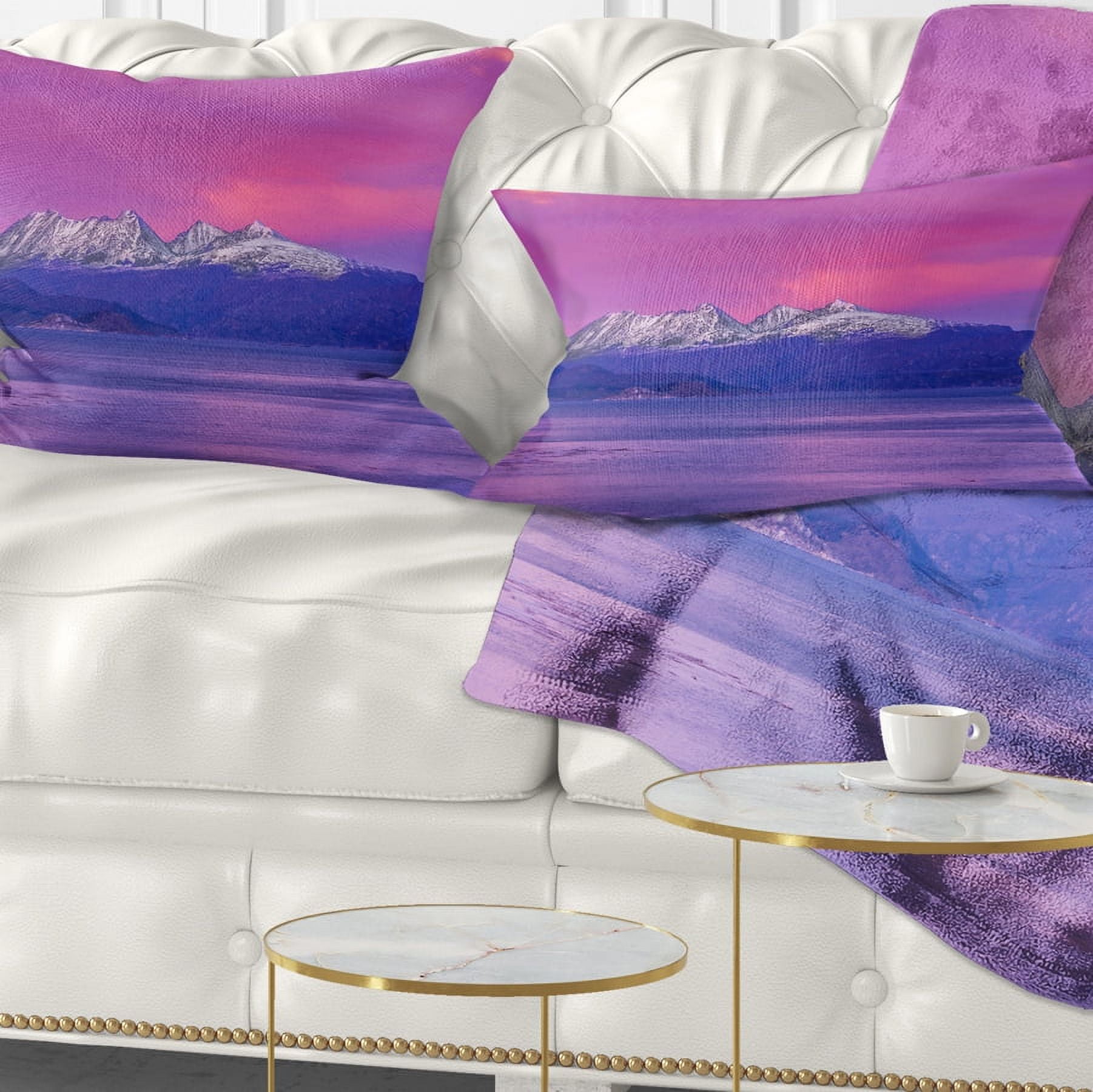 Designart Ushuaia Sunrise Argentina - Beach and Shore Throw Pillow - 12x20