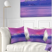 Designart Ushuaia Sunrise Argentina - Beach and Shore Throw Pillow - 16x16