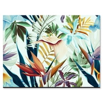Designart ' VIntage Tropical Flowers I ' Tropical Canvas Wall Art Print