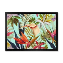 Designart 'VIntage Tropical Flowers II' Tropical Framed Art Print