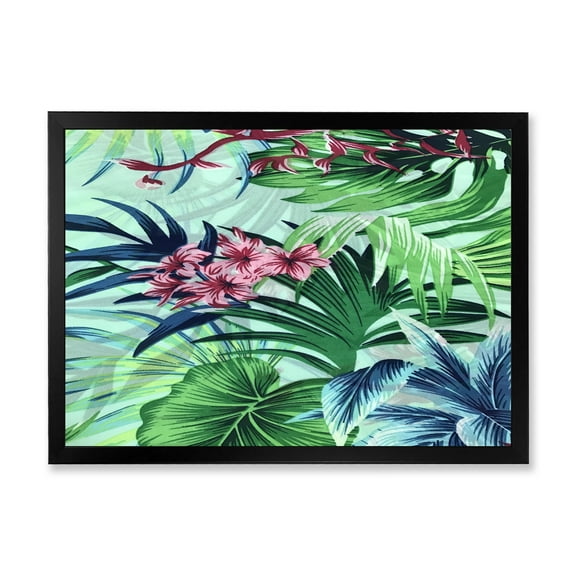 Designart 'VIntage Tropical Flowers VI' Traditional Framed Art Print