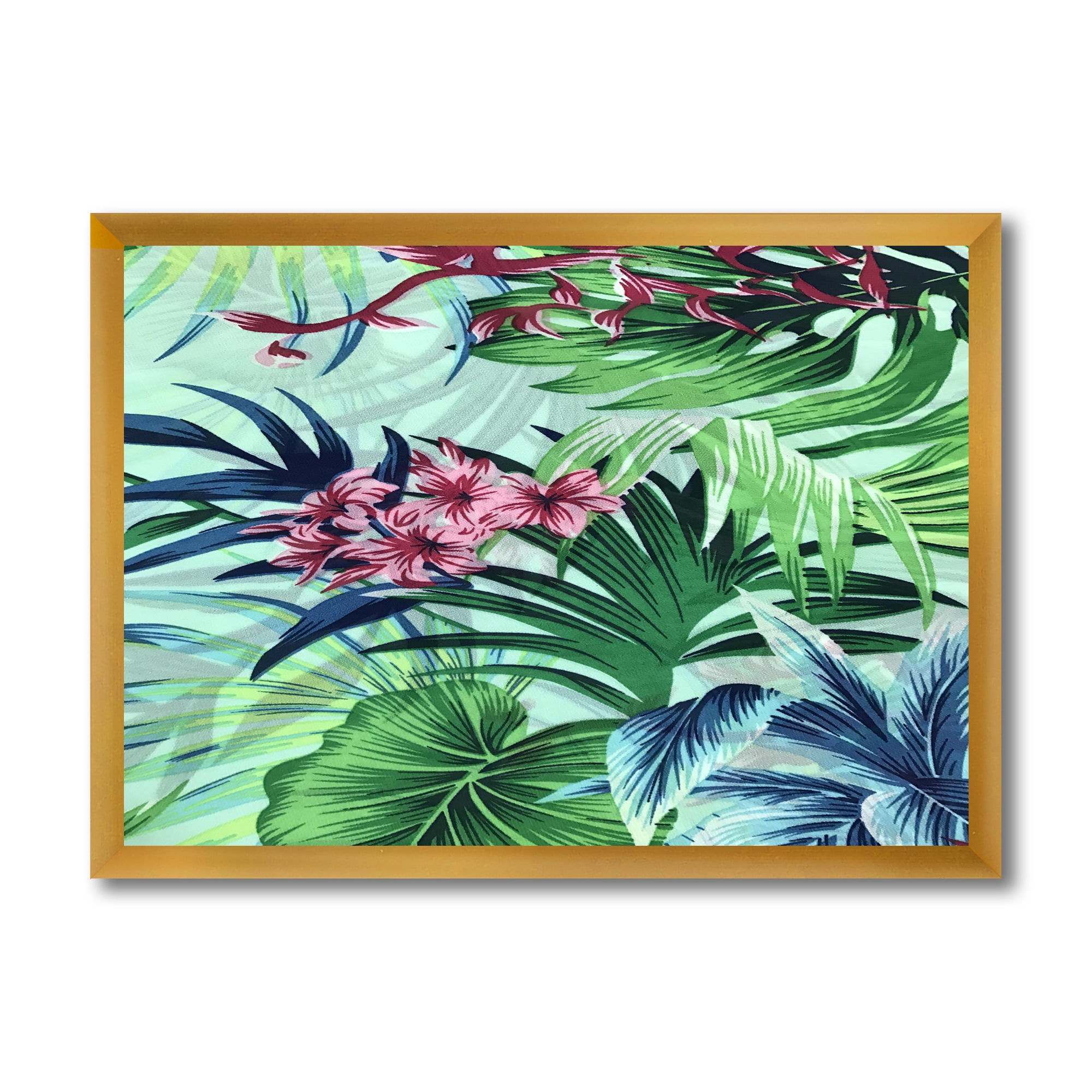 Designart 'VIntage Tropical Flowers VI' Traditional Framed Art Print