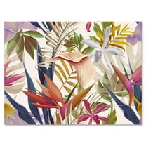 Designart ' VIntage Tropical Flowers VIII ' Tropical Canvas Wall Art Print