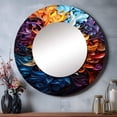 thumbnail image 1 of Designart "VORTEX Kaleidoscope I" Abstract Rund Mirror For Wall Decor - Large Gold Round Printed Mirror -Modern Round Living Room Mirror - 29" x 29", 1 of 6