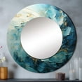 thumbnail image 1 of Designart "VORTEXs Celestial I" Abstract Spirals Round Mirror Wall Décor Coastal - Large Beige Round Mirror - Round Mirror 36" x 36" Inch, 1 of 5