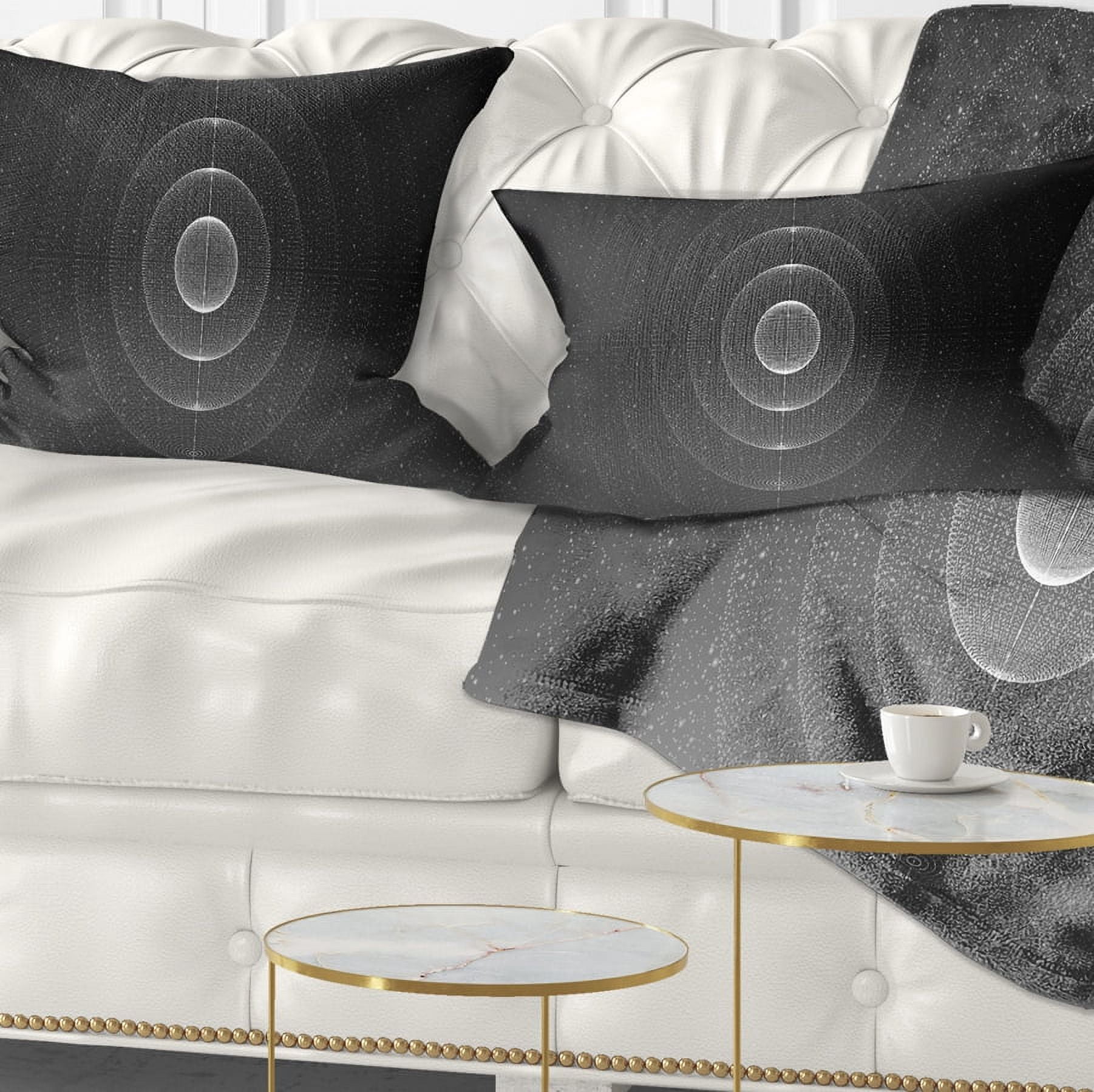 Designart Vector Interstellar Space Background - Abstract Throw Pillow - 12x20