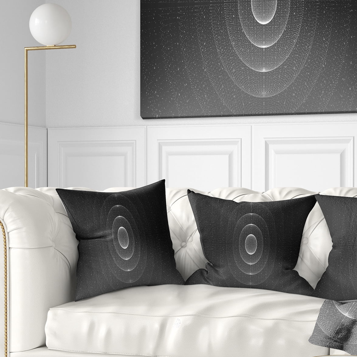 Designart Vector Interstellar Space Background - Abstract Throw Pillow - 18x18