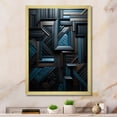 thumbnail image 1 of Designart "Vector Of Onyx Opulence" Abstract Shapes Picture Framed Wall Art Prints, 1 of 5
