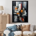 thumbnail image 1 of Designart "Vector Of Onyx Opulence I" Abstract Shapes Picture Framed Wall Art Living Room, 1 of 5