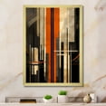 thumbnail image 1 of Designart "Vectors In Orange And Grey I" Abstract Shapes Picture Framed Canvas Prints, 1 of 5