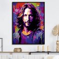 thumbnail image 1 of Designart "Vedder In Violet Portrait II" Pop Art Floater Framed Canvas Art Print, 1 of 5