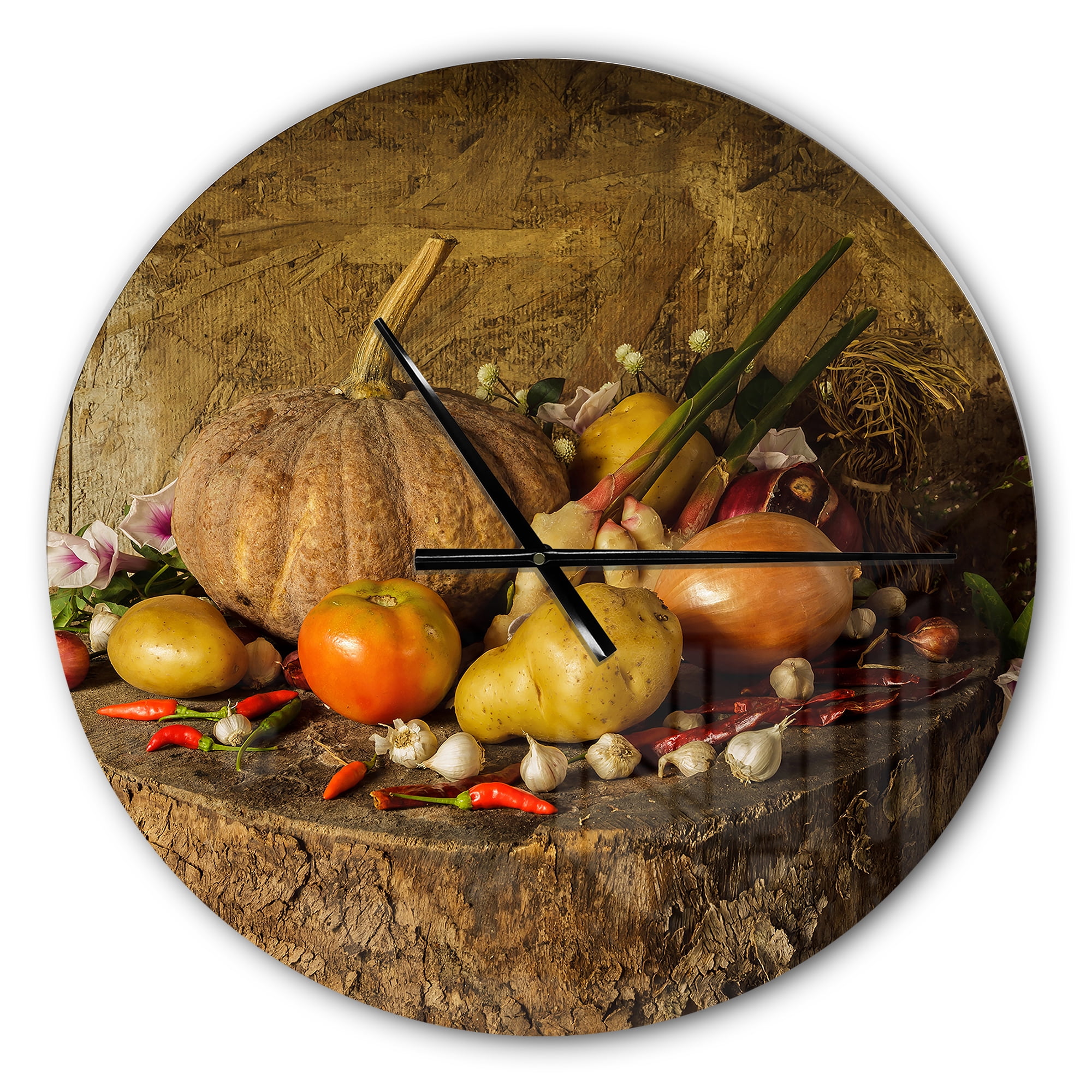 Designart 'Vegetables and Fruits ' Modern wall clock
