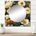 thumbnail image 1 of Designart "Verdant Chrysanthemum I" Floral Square Mirror For Wall Decor - Large Green Square Printed Wall Mirror Art - Square Cottage Mirror - Wall Mounted Square Large Mirror, 1 of 5