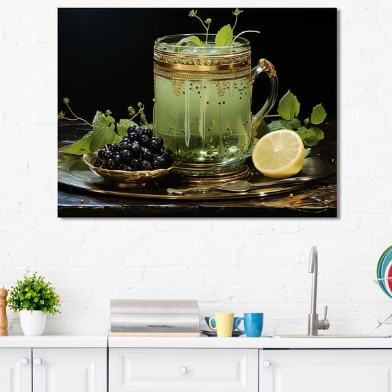 Designart "Verdant Green Timber III" Breakfast Canvas Prints