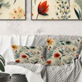 thumbnail image 1 of Designart "Verdant Retro Harmony" Eclectic Printed Throw Pillow, 1 of 5