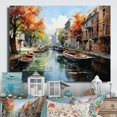 thumbnail image 1 of Designart "Verdant Waterway Peaks Contrast" Canals Metal Wall Art, 1 of 5