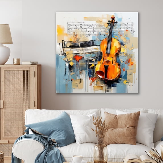 Designart "Verse Bold Music Expressive wall decor II" Music Canvas Print