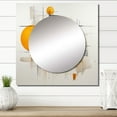 thumbnail image 1 of Designart "Verses Of Potentialities Vintage Aquarelle II" Abstract Painting Gold Large Square Mirror - Square Bedroom Mirror Printed Wall Decor - Modern Square Printed Wall Mirror Art, 1 of 5