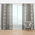 thumbnail image 1 of Designart 'Vertical Geometrical Retro Pattern I' Mid-Century Modern Curtain Panel, 1 of 4