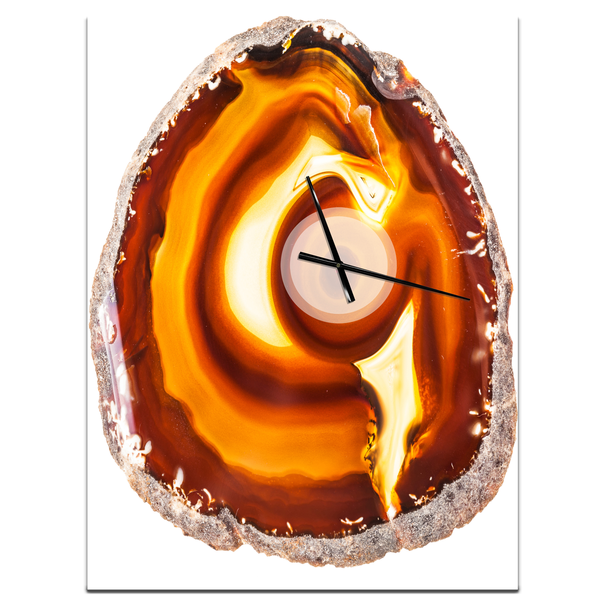 Designart 'Vibrant Agate Geode Slice' Modern Wall Clock
