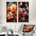 thumbnail image 1 of Designart "Vibrant Bee II" Floral Framed Wall Art Set Of 2 - Peach Animals Frame Gallery Set For Office Decor, 1 of 7