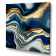 thumbnail image 1 of Designart Vibrant Blue And Gold Agate II Canvas Wall Art, 1 of 5